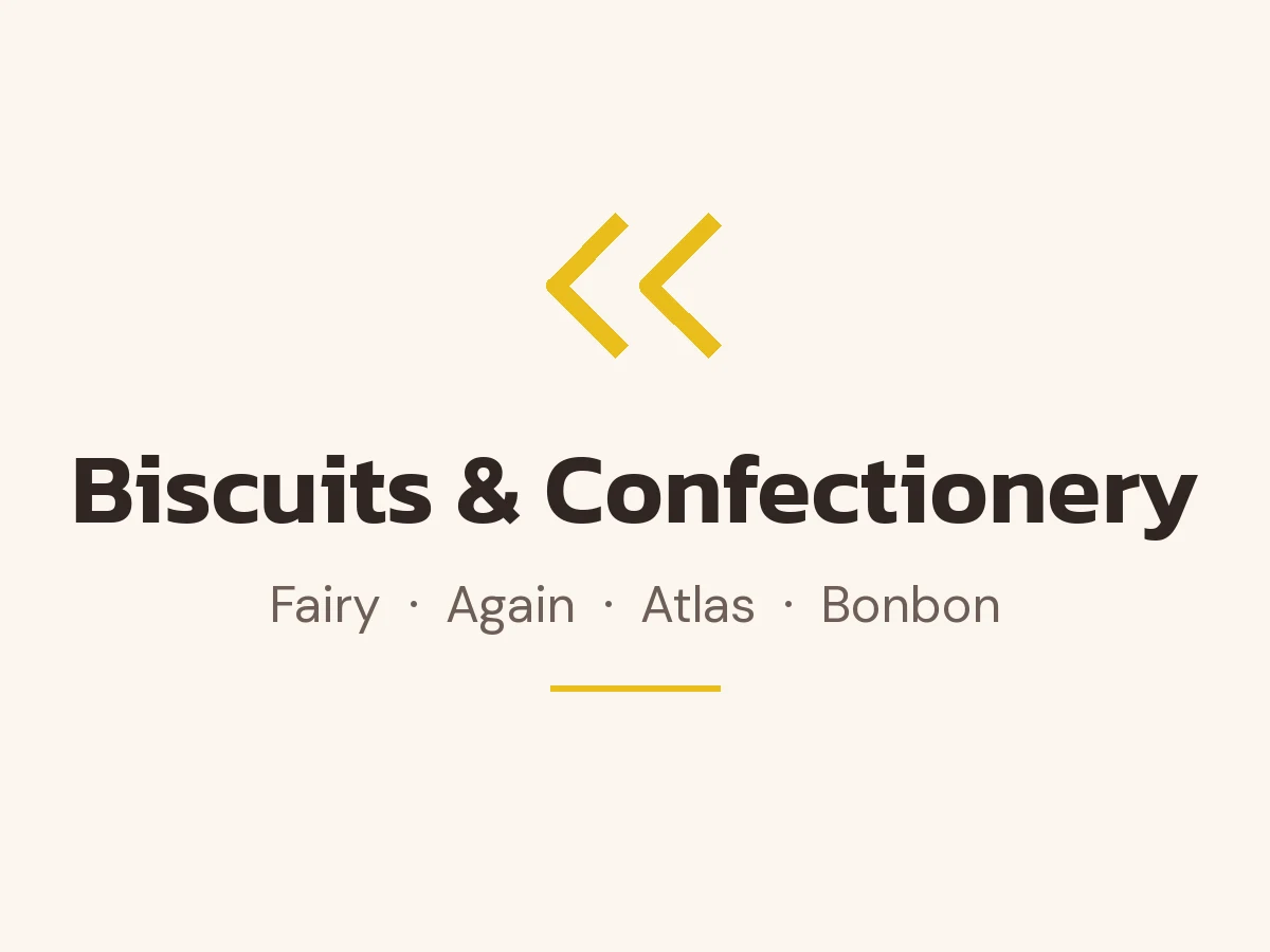 Biscuits and confectionery