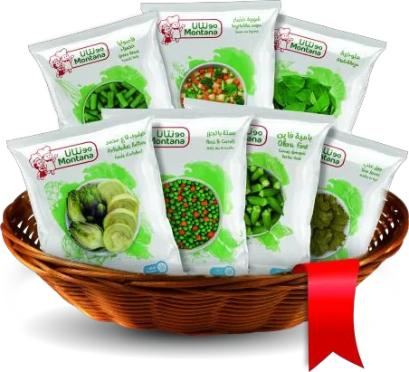 Montana frozen vegetable packs in a basket